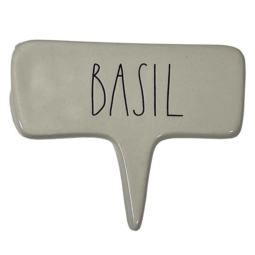 Rae Dunn Garden Plant Marker Stake HERB BASIL, Gardening